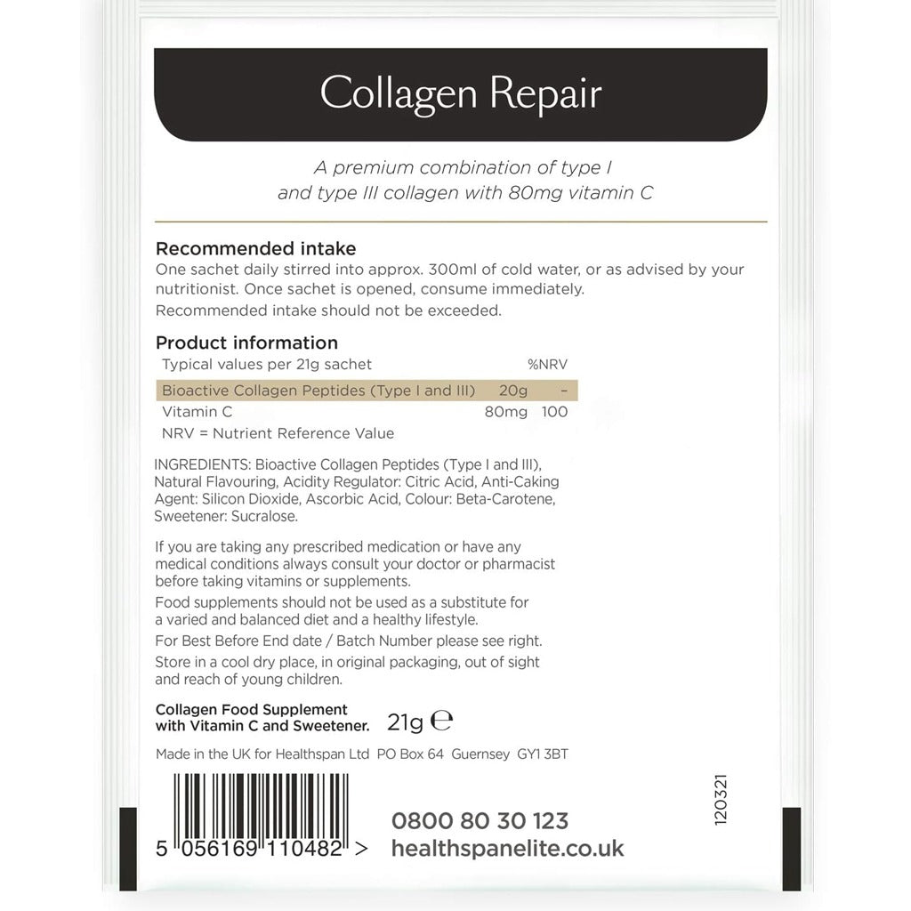 هيلثسبان كولاجين ريبير 10 أكياس - Healthspan Elite Collagen Repair 10 Sachets