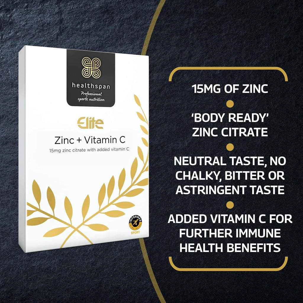 هيلثسبان زنك + فيتامين سي 180 قرص - Healthspan Elite Zinc + Vitamin C 180 Tablets