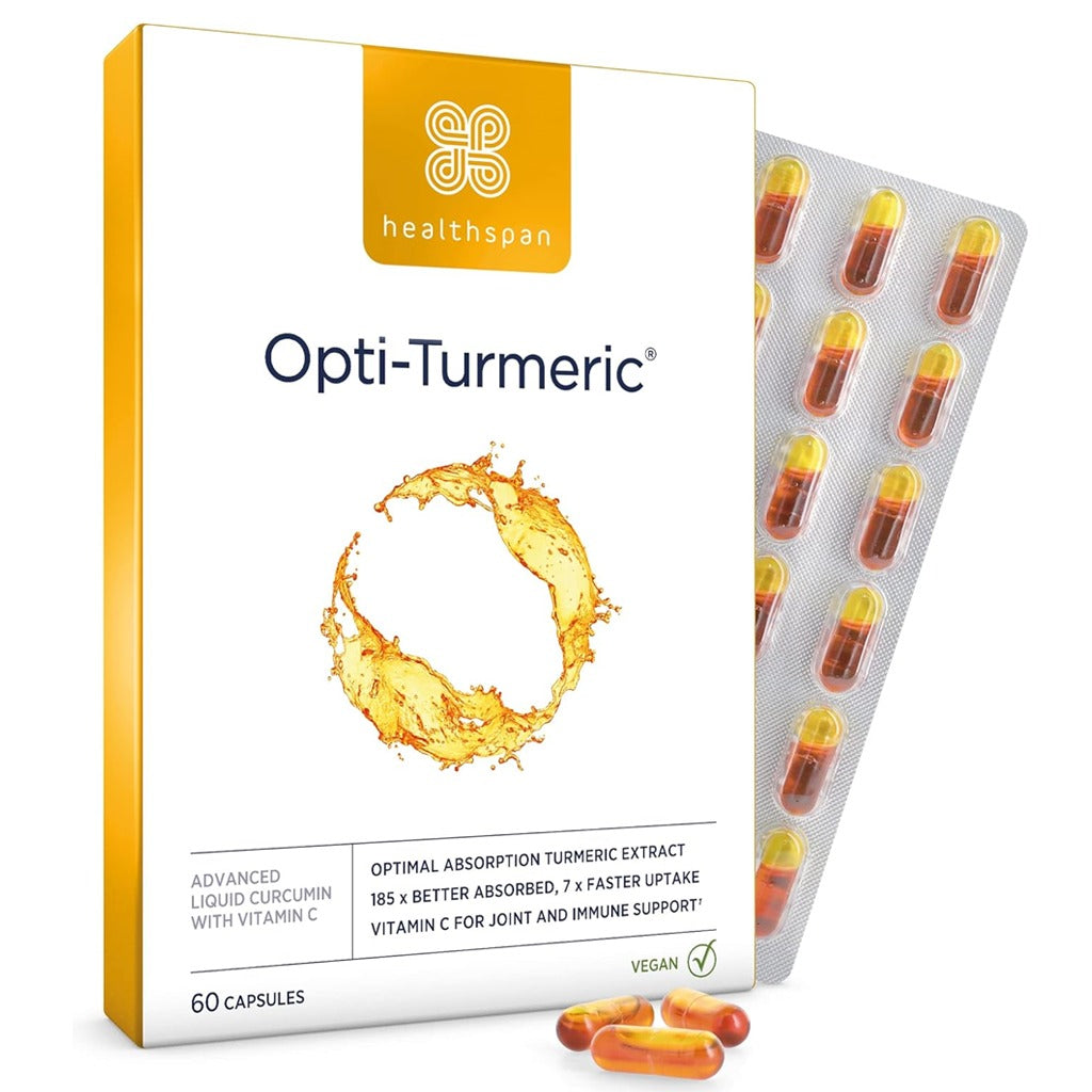 هيلثسبان كركمين عالي القوة 500 ملج 60 كبسولة - Healthspan Opti-Turmeric High Strength 500mg Liquid Curcumin 60 Capsules
