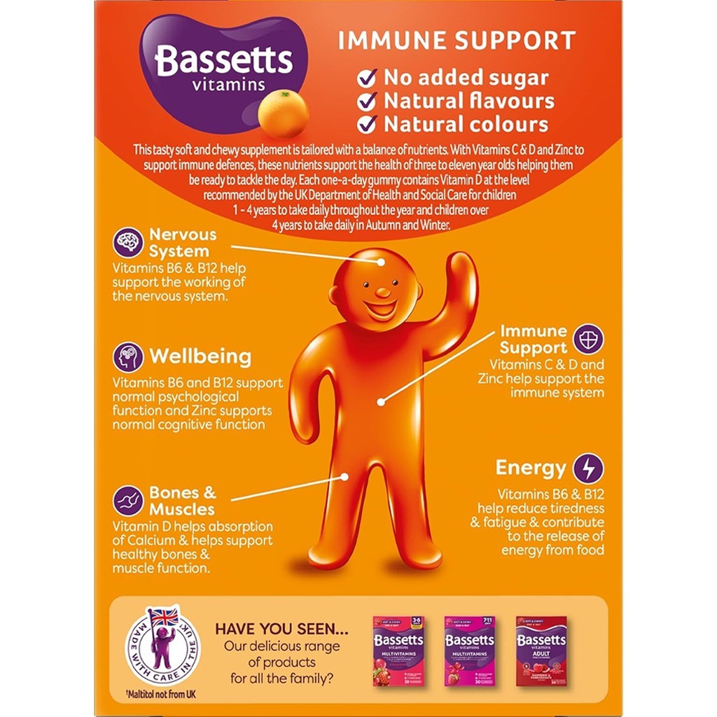 Bassetts Vitamins Immune 7-11 Years Pastilles 30's