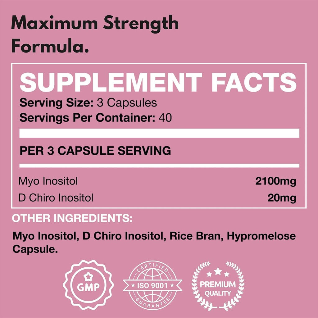 ميو : دي كايرو إينوزيتول  للنساء 120 كبسولة -  Freak Athletics Myo & D Chiro Inositol 120 Capsules