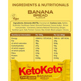 كيتو كيتو سناك بار نباتي بديل الوجبات بطعم الموز 50 جرام 12 قطعة - Keto Keto Banana Bread Snack Bars 50g 12 Bars