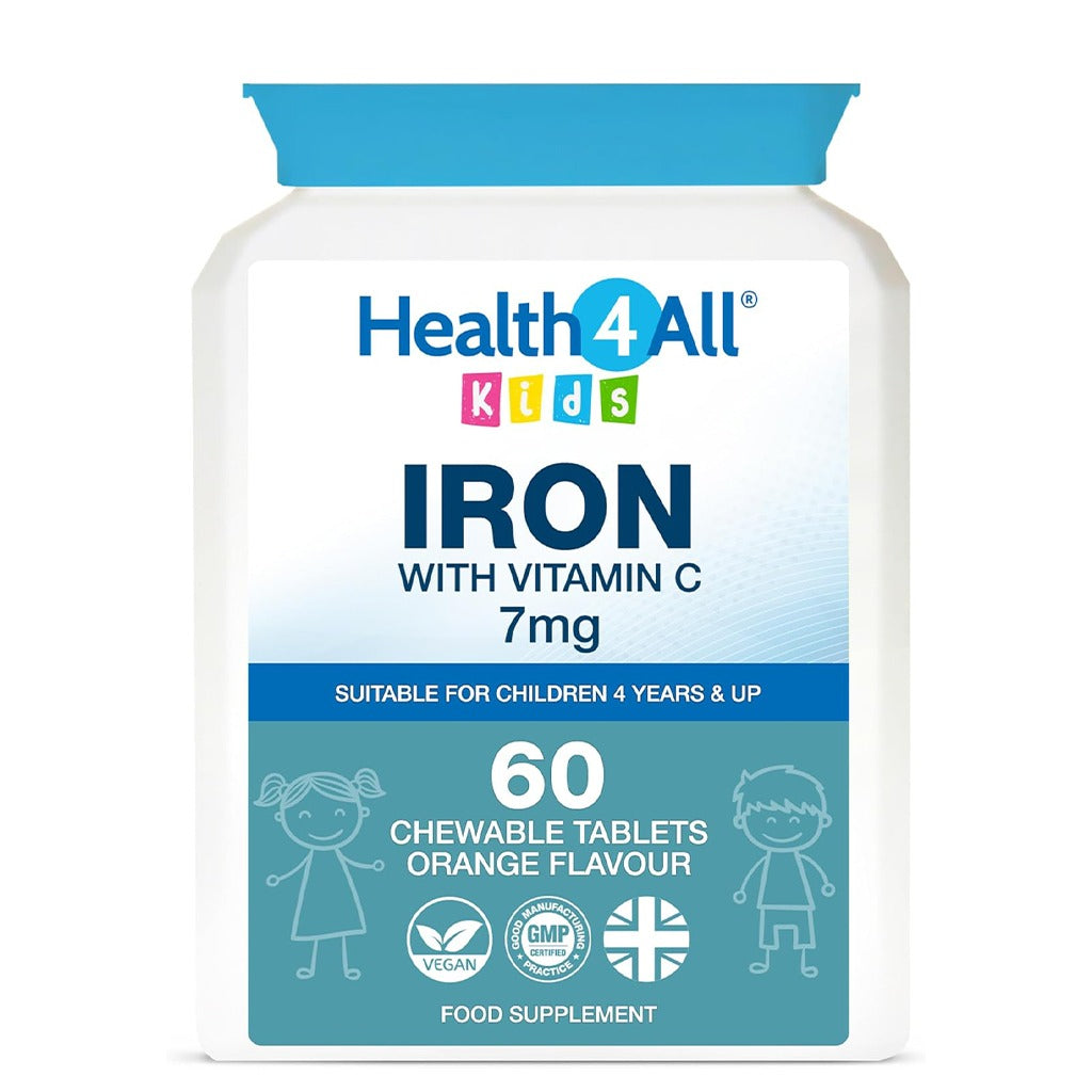 Iron With Vitamin C For Children 60 Chewable Tablets - Health4All Kids Iron &amp; Vitamin C Chewable Tablets 60's 
