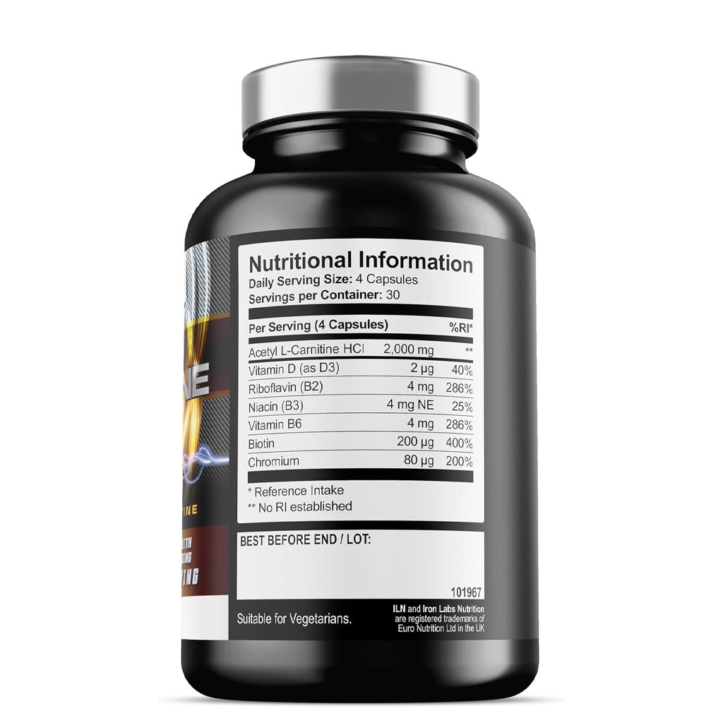 أسيتيل ال-كارنتين 2000 مجم 120 كبسولة - ILN Carnitine 2000mg 120 Capsules