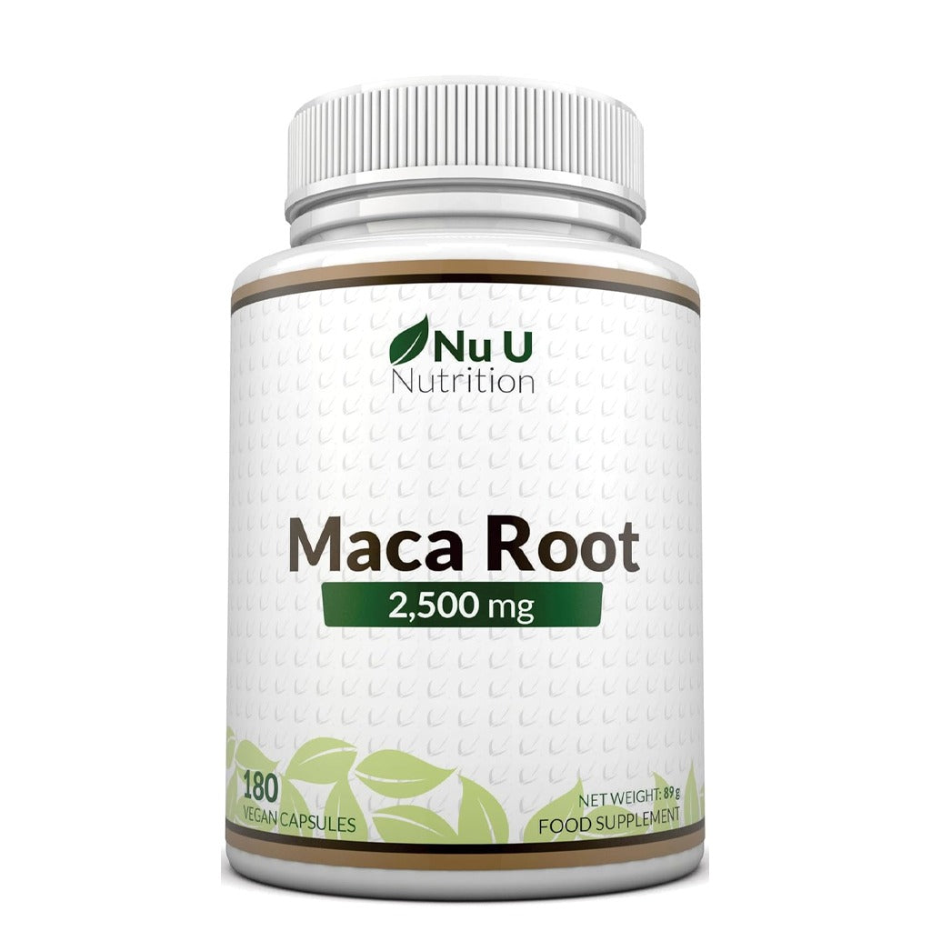 جذور الماكا العضوية 180 كبسولة - Nu U Maca Root 2500mg 180 Capsules