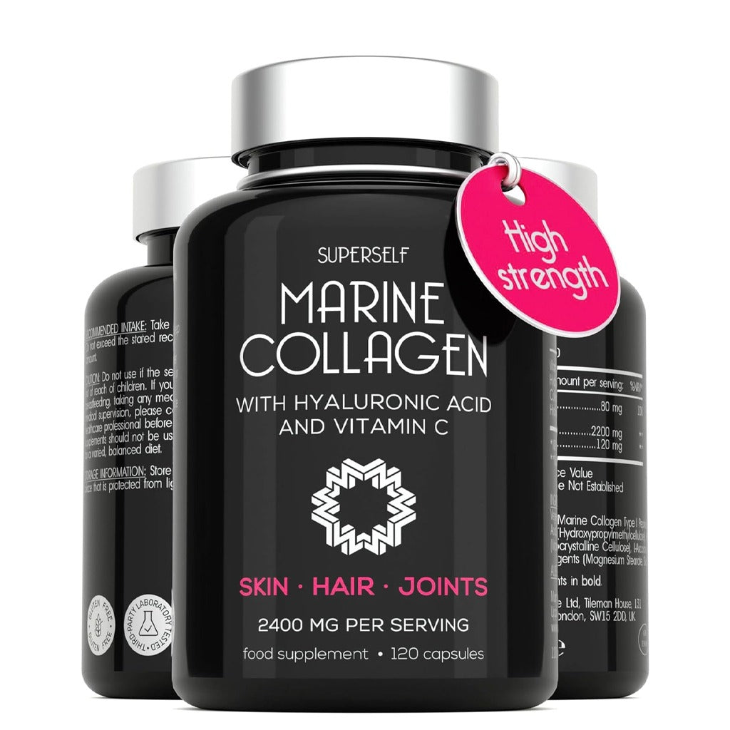 كبسولات الكولاجين البحري 2200 ملج 120 كبسولة - SuperSelf Marine Collagen 2400mg 120 Capsules