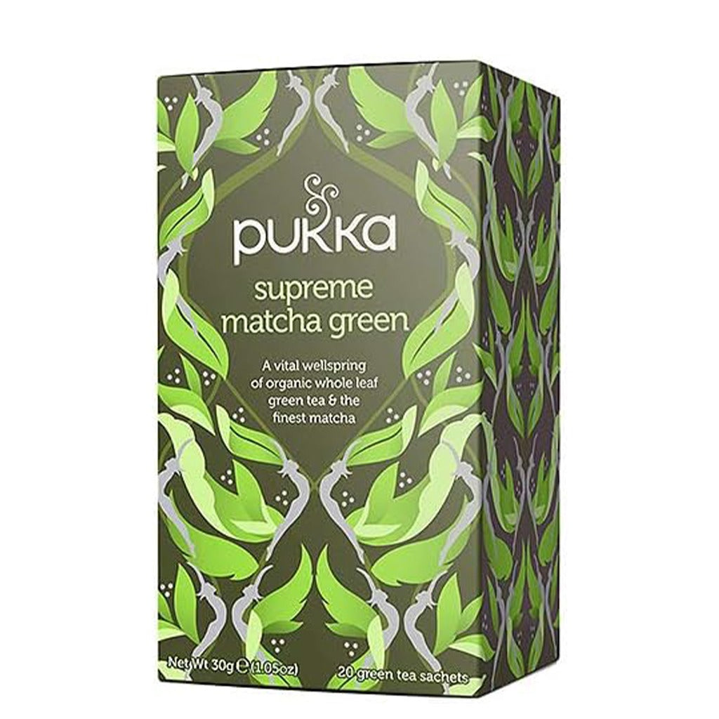 شاي الماتشا الأخضر باودر اكياس 20 كيس - Pukka Organic Supreme Matcha Green Tea Sachets 20 Sachets