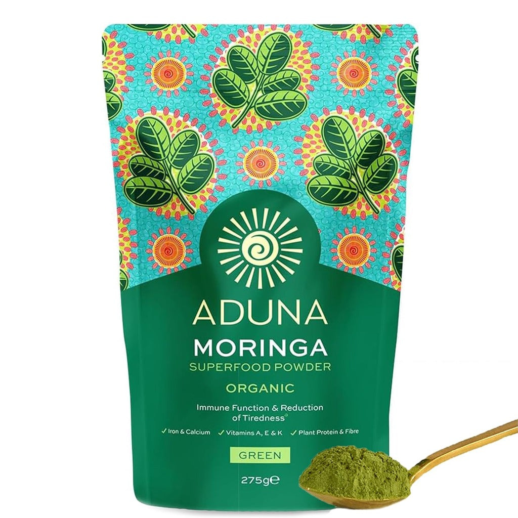 مورينجا باودر 100 ٪ عضوي 275 جم - Aduna Moringa Green Superleaf Powder 275g