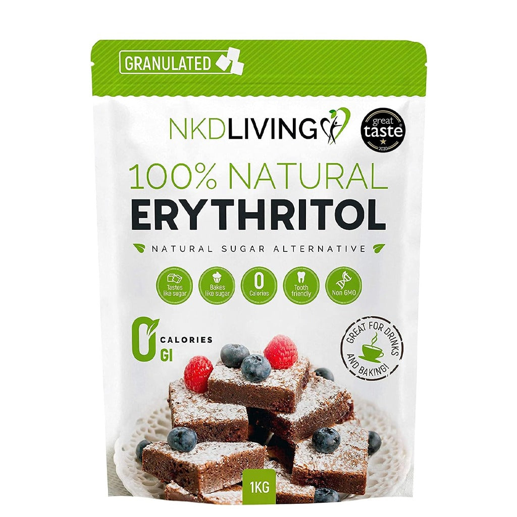 إيريثريتول بديل السكر 1 كجم - NKD Living 100% Natural Erythritol 1Kg