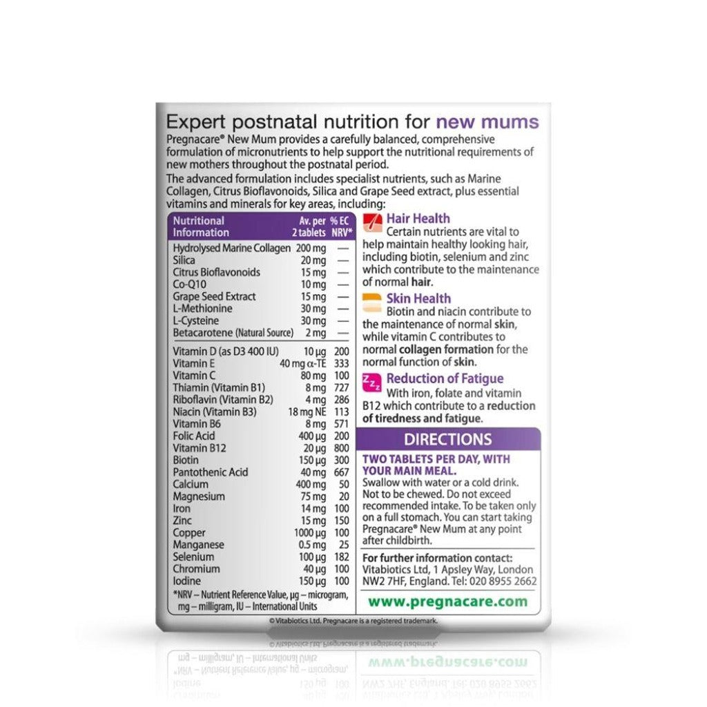 Pregnacare New Mum Multivitamin for Postpartum 56 Tablets