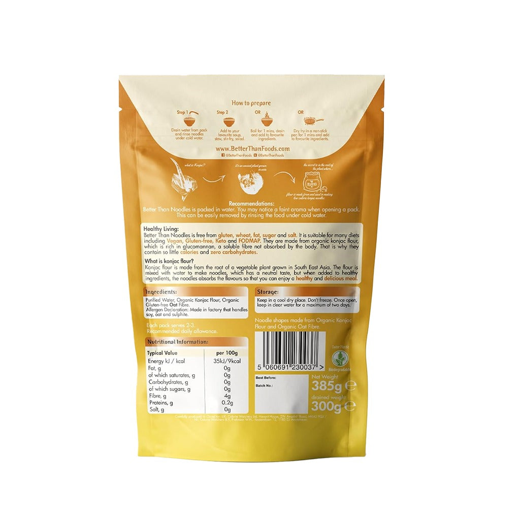 نودلز تايلندي للرجيم عضوي خالي من الكربوهيدرات 300 جم - Better Than Noodles Thai Style 300g