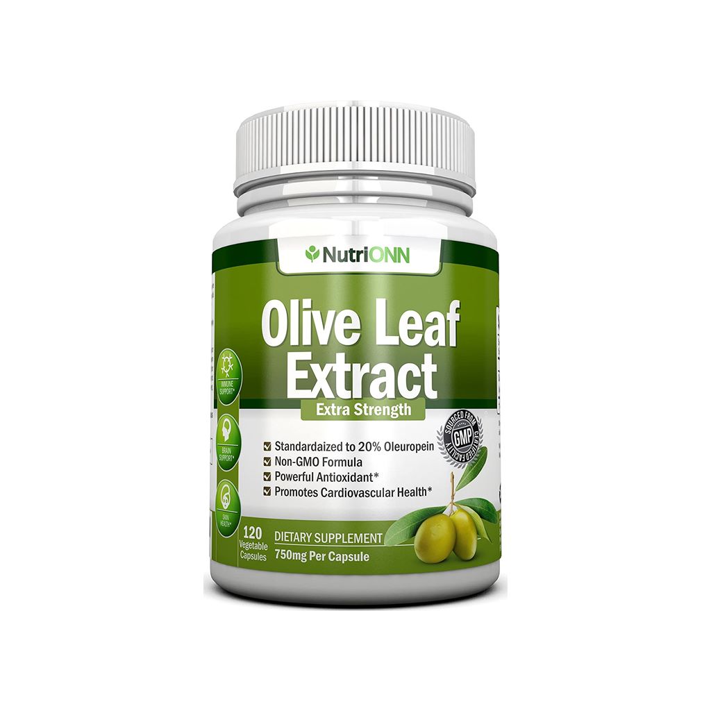 خلاصة أوراق الزيتون 750 ملج 120 كبسولة - NutriONN Olive Leaf Extract 750 mg 120 Capsules