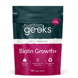 بيوتين 10,000 مكجم 180قرص - Nutrition Geeks Biotin Growth 10,000mcg 180 Tablets