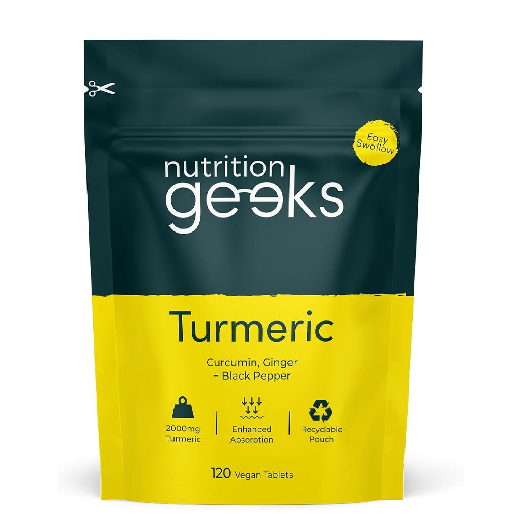 الكركم مع الزنجبيل والفلفل الأسود 120 قرص - Nutrition Geeks Turmeric 2000mg 120 Tablets