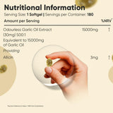 كبسولات زيت الثوم  15000 ملج 180 كبسولة - WeightWorld Odourless Garlic Oil 15000mg 180 Capsules