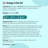 Omega 3 Fish Oil 2000 mg 240 Capsules - Weight World Omega 3 Fish Oil 2000 mg Softgels 240's