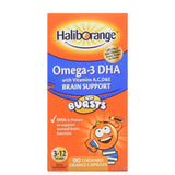هاليبورانج اوميجا 3 كبسولات مضغ بطعم البرتقال 90 كبسولة - Haliborange Omega-3 DHA Brain Support Bursts 90 Chewable Orange Capsules