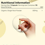 Weight World Organic Ginger 650 mg Capsules 90's