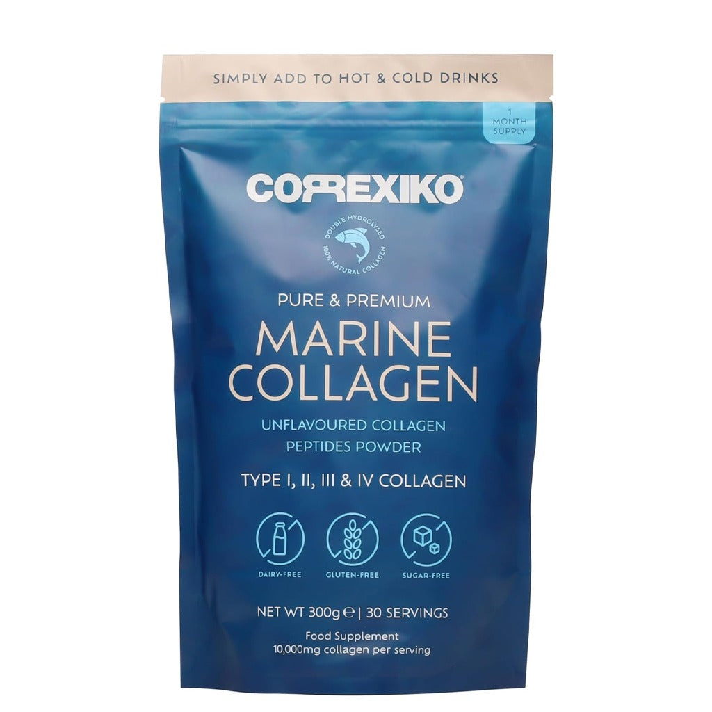 كولاجين بحري نقي باودر بدون نكهة 300 جم - CORREXIKO Marine Collagen 10,000mg Powder 300g