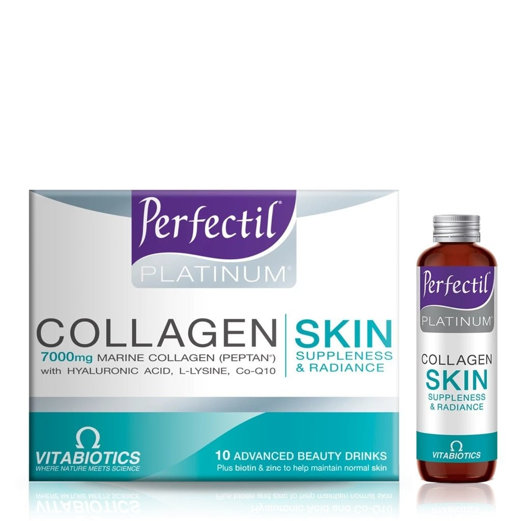 برفكتيل بلاتينوم كولاجين بحري للبشرة شراب 10 امبولات - Perfectil Platinum Collagen Skin 10*50ml
