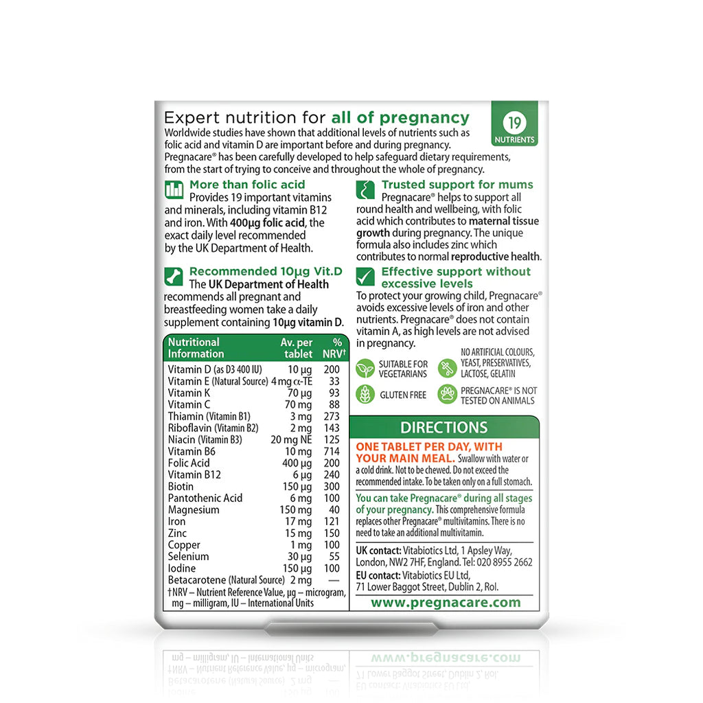 فيتابيوتكس بريجناكير أوريجينال فيتامينات للحوامل 30 قرص