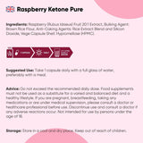 راسبري كيتون بيور 1200 مجم 180 كبسولة - WeightWorld Raspberry Ketone Pure 1200mg 180 Capsules