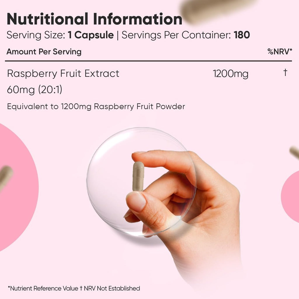 راسبري كيتون بيور 1200 مجم 180 كبسولة - WeightWorld Raspberry Ketone Pure 1200mg 180 Capsules