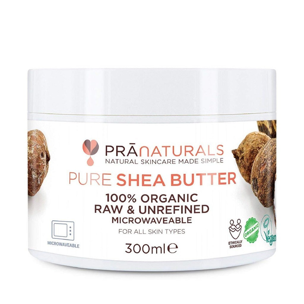 زبدة الشيا العضوية 100% من براناتشورالز 300 مل - PraNaturals Pure Shea Butter 100% Organic Raw & Unrefined 300ml