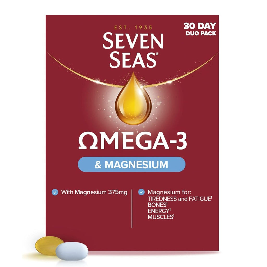 سفن سيز اوميجا 3 و 375 مجم مغنيسيوم عبوة 30 يوم- Seven Seas Omega 3 & Magnesium 30 Days Pack