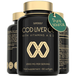 كبسولات زيت كبد الحوت 60 كبسولة - SuperSelf Cod Liver Oil Capsules 60’s