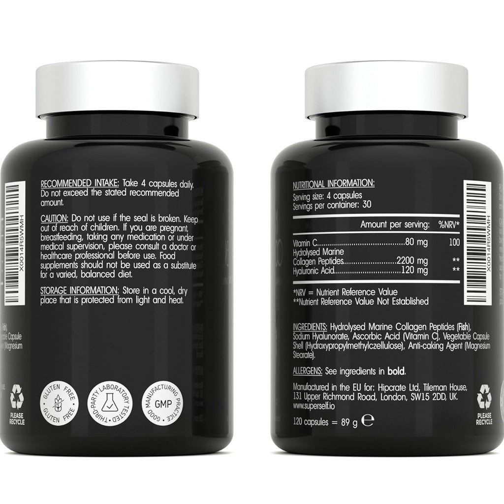 كبسولات الكولاجين البحري 2200 ملج 120 كبسولة - SuperSelf Marine Collagen 2400mg 120 Capsules