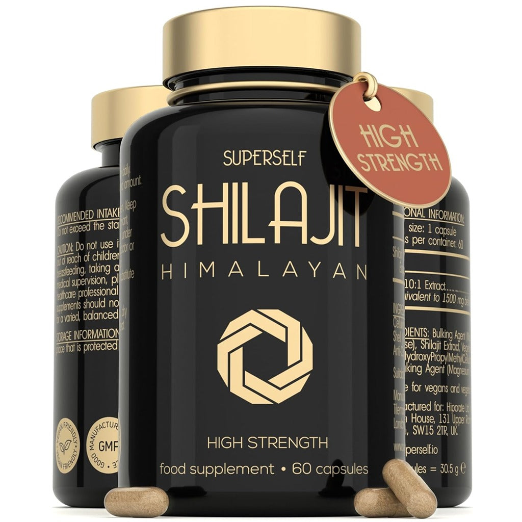 كبسولات شيلاجيت 1500 ملج 60 كبسولة - SuperSelf Shilajit 1500mg 60 Capsules