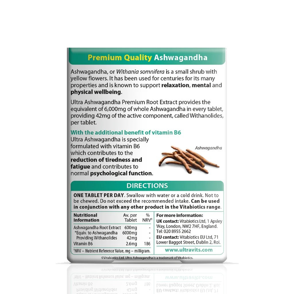 ألترا أشواجاندا 600 ملج 30 قرص - Ultra Ashwagandha 600mg 30 Tablets