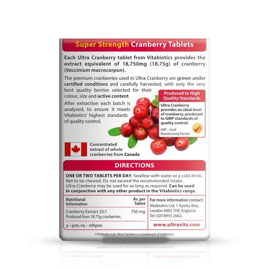 ألترا كرانبيري  750 مجم 30 قرص - Ultra Cranberry 750mg 30 Tablets