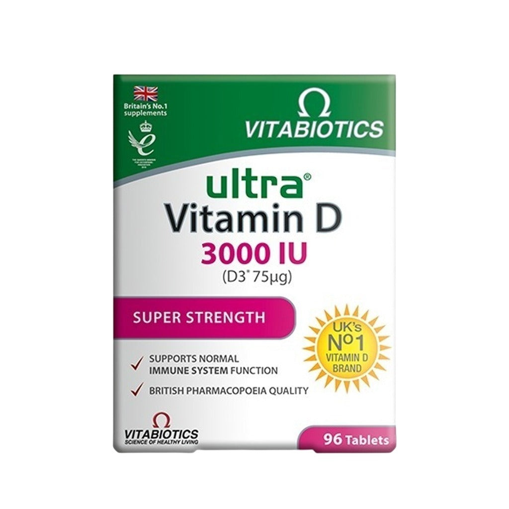 ألترا فيتامين د 3000 وحدة دولية  96 قرص - Ultra Vitamin D 3000 IU 96 Tablets