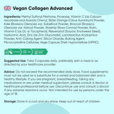 كولاجين نباتي مدعم بالهيالورونيك أسيد 180 كبسولة - WeightWorld Vegan Collagen Advanced 180 Capsules