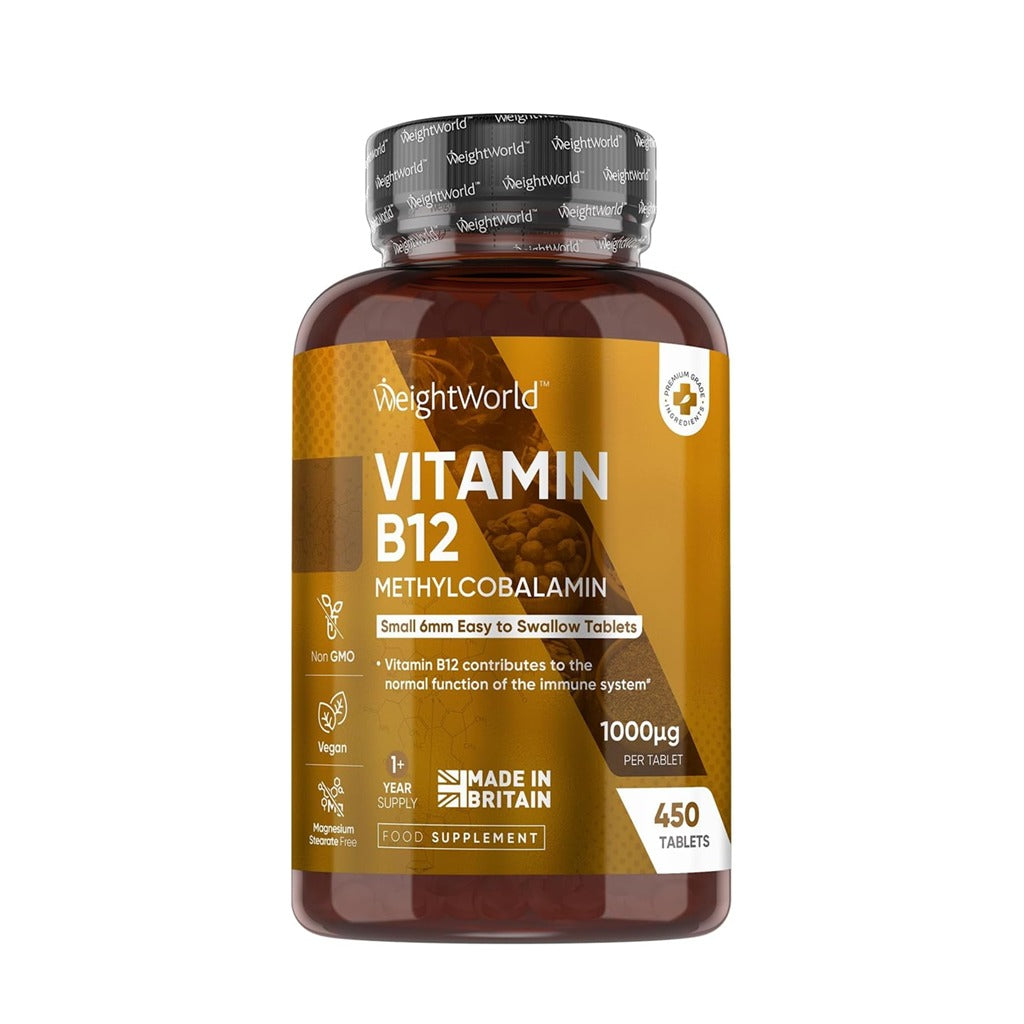 فيتامين ب12 تركيز 1000 ميكج 450 قرص - WeightWorld Vitamin B12 1000mcg 450 Tablets