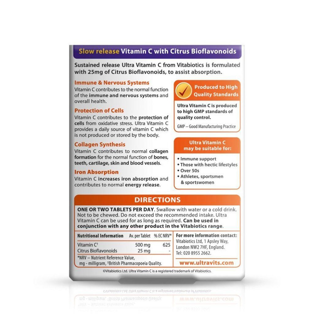 ألترا فيتامين سي 500 مجم  60 قرص -  Ultra Vitamin C 500mg 60 Tablets