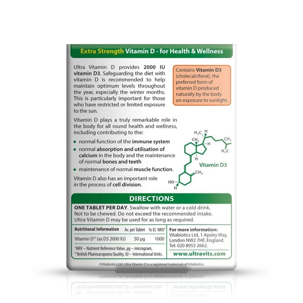 ألترا فيتامين د 2000 وحدة دولية 96 قرص - Ultra Vitamin D 2000 IU 96 Tablets