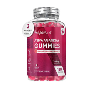 Ashwagandha 600 mg Gummies 120's - Weight World Ashwagandha 600 mg Gummies 120's