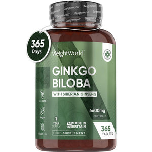 جينكو بيلوبا 6600 ملج 365 قرص - Weight World Ginkgo Biloba 6600 mg Tablets 365’s