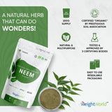 خلاصة أوراق النيم العضوية 200 جرام بودرة - Weight World Organic Neem Powder 200 gm