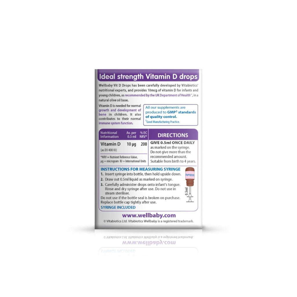 ويل بيبي فيتامين د نقط للاطفال و الرضع 30 مل - WellBaby Vitamin D Drops 30ml