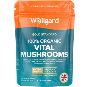 مسحوق خليط الفطر العضوي 60 جرام - Wellgard Organic Mushroom Complex Powder 60 gm