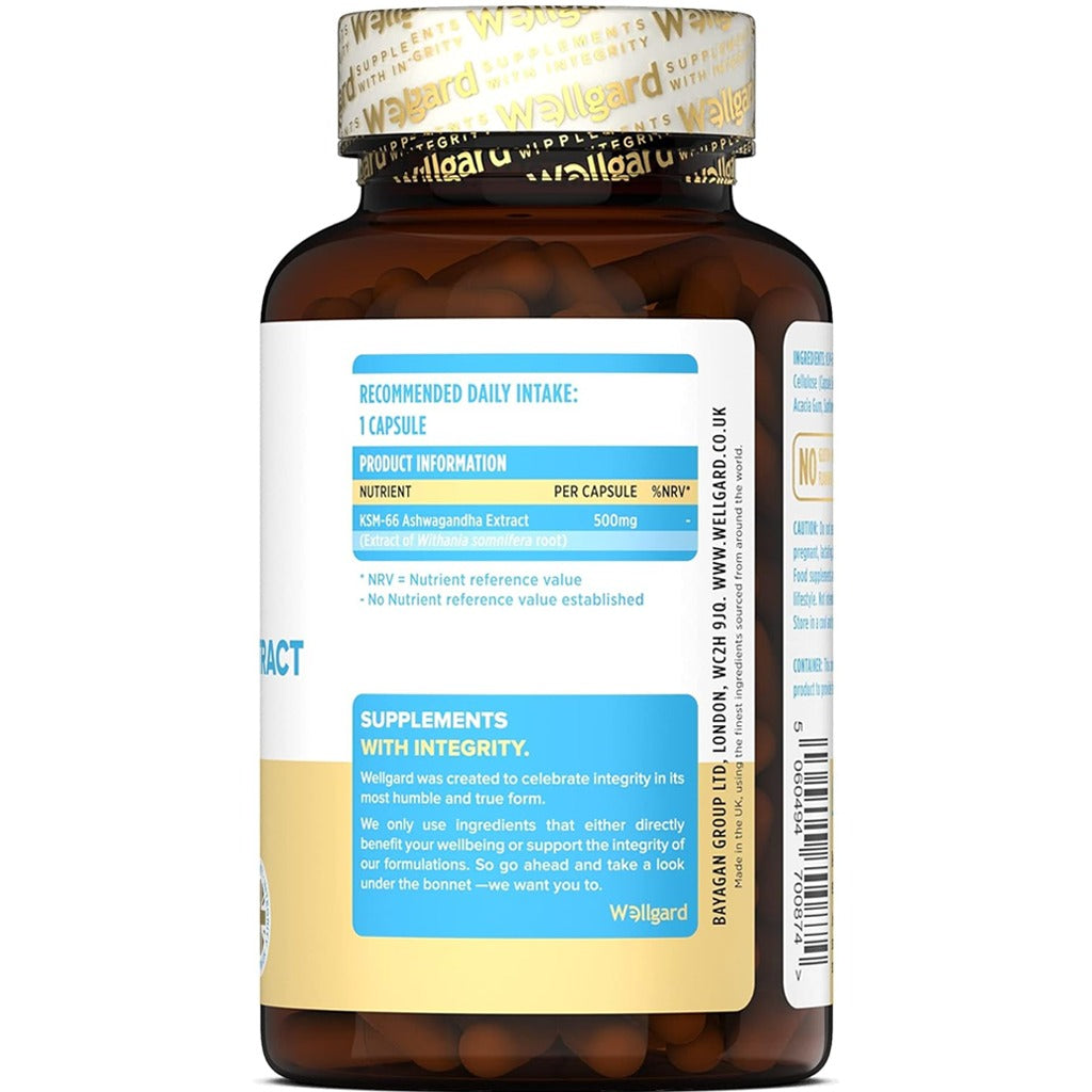 مستخلص جذور الأشواحاندا النباتي 90 كبسولة - Wellgard Vegan Ashwagandha Root Extract 90 Capsules