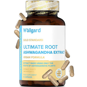 مستخلص جذور الأشواحاندا النباتي 90 كبسولة - Wellgard Vegan Ashwagandha Root Extract Capsules 90’s