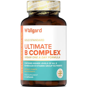 كبسولات فيتامين ب مركب النباتية 90 كبسولة - Wellgard Vegan Vitamin B Complex Capsules 90’s