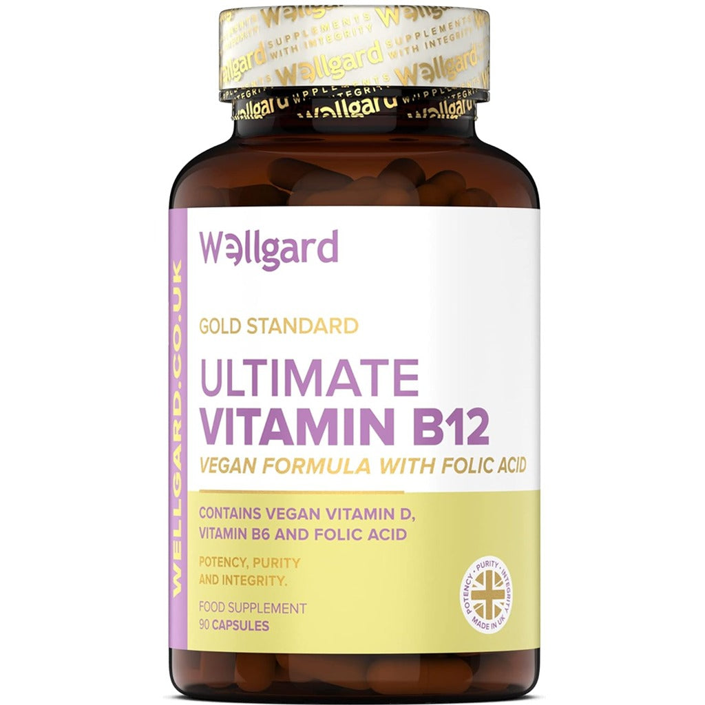 كبسولات فيتامين ب 12 النباتية 90 كبسولة - Wellgard Vegan Vitamin B12 90 Capsules