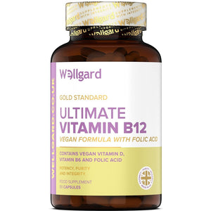 كبسولات فيتامين ب 12 النباتية 90 كبسولة - Wellgard Vegan Vitamin B12 Capsules 90’s