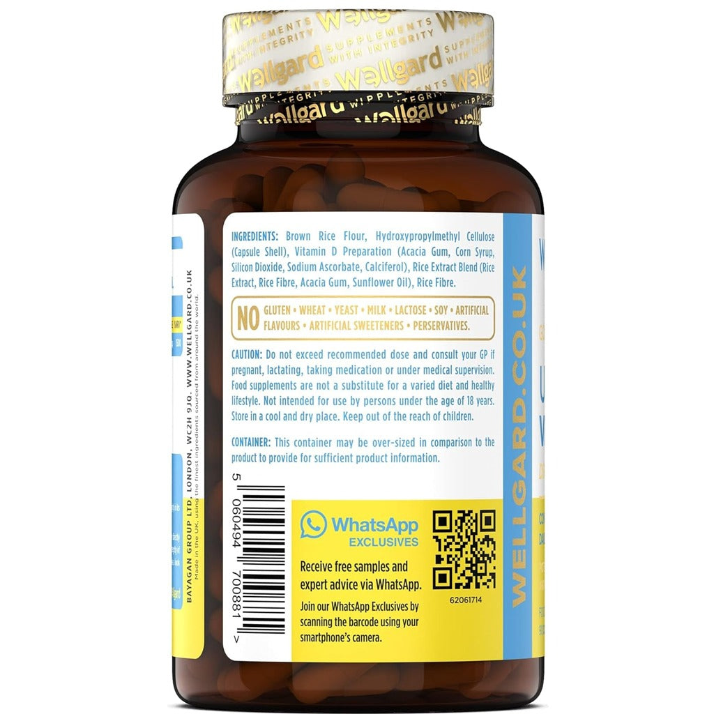 كبسولات فيتامين د3 النباتية 3000 وحدة دولية 90 كبسولة - Wellgard Vegan Vitamin D3 3000 IU 90 Capsules